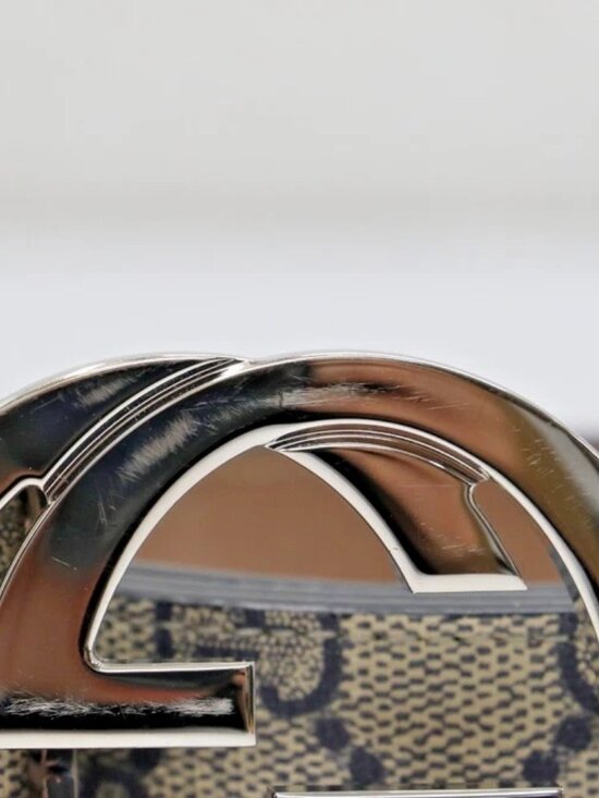 GUCCI Blue & Beige GG Marmont Belt 411924 Size 90/36 US main image 11